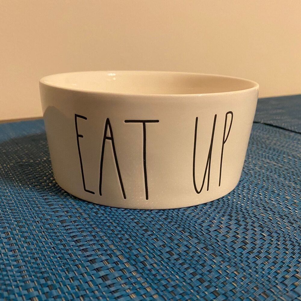 Rae Dunn Eat Up Dog Pet Bowl 6"